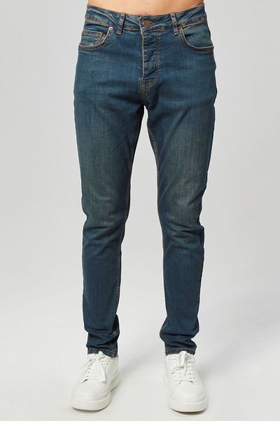 RO DENIM Ανδρικό τζιν παντελόνι Dark Blue Tinted Lycra Slim Fit - RO-4118