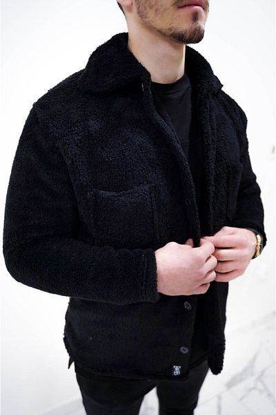 vestiyer giyim Черно плюшено яке унисекс
