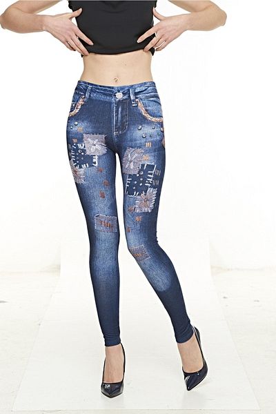 FSM1453 Blugi de damă cu imprimeu Trend Leggings Colecția de vară 4851-2-3-4-5-6-7 Jean Leggings
