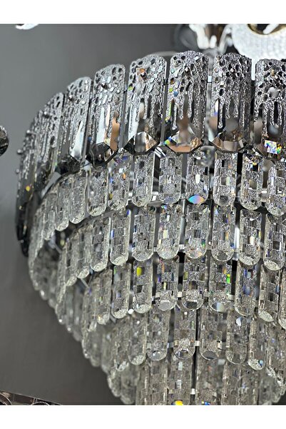 Led 60 CM KRİSTAL LÜX SALON AVİZESİ