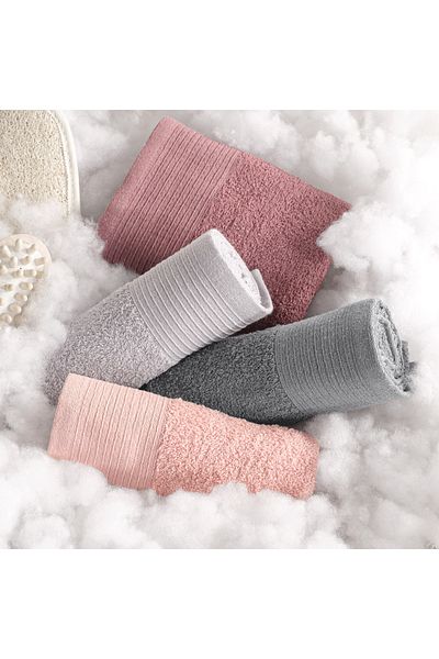 Lorateks Aura Ultrasoft 4-piece Hand Face Towel - 50*90 Cotton | Towel & Towel Set | Towel Set | Dowry