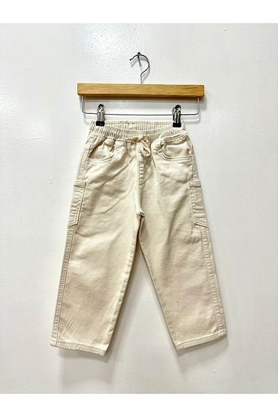 rois kids Ecru Flexible Cotton Baby Pants