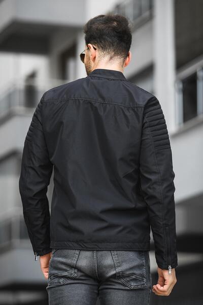 Oksit Abuja Slim Fit Fermuar Detaylı Dik Yaka Su İtici Erkek Mevsimlik Mont