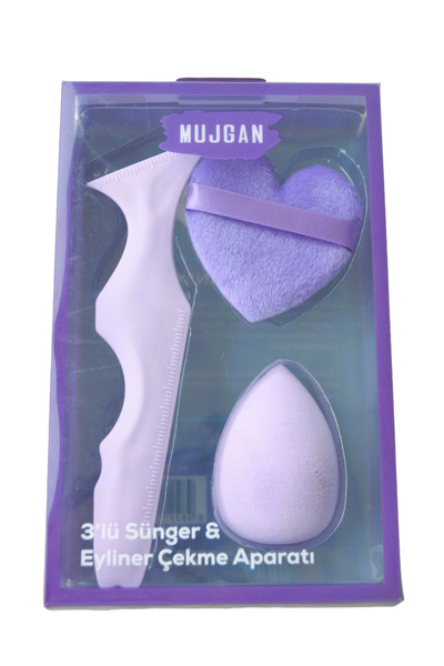 MUJGAN Makyaj süngeri eyeliner Aparatı 3 l ü set