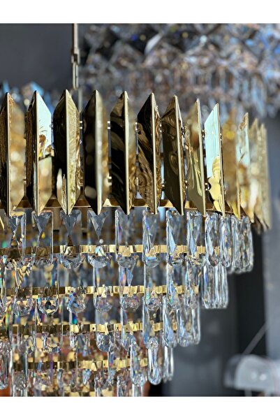 Led 60 CM LAZER TASARIM KRİSTAL LÜX AVİZE