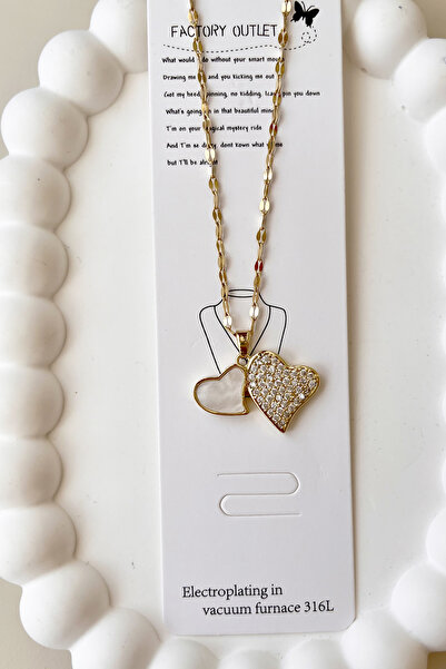 Fubena 1002 Model Heart Steel Necklace