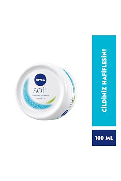 NIVEA Soft Nemlendirici Bakım Kremi Yüz ve Vücut 100 ml El Jojoba Yağı ve E Vitamini Tüm Ciltler
