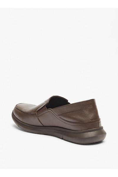 Duchini Men's Textured Slip-On Moccasins
