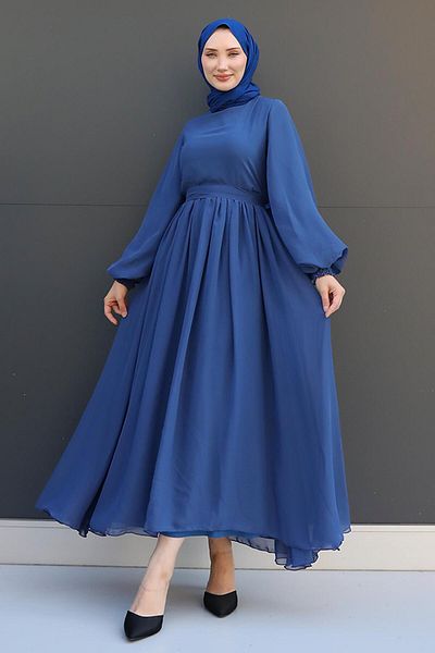 GİZ AGİYİM Φόρεμα Indigo Nare Hijab Chiffon
