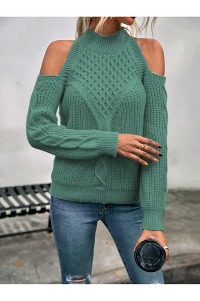 citystyle Pulover din tricot Thessaloniki cu design elegant fără umeri