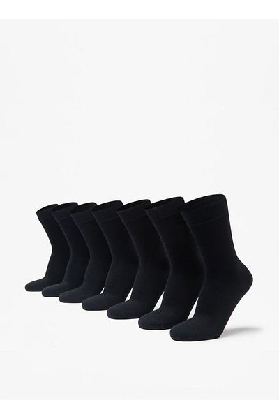 LBL by Shoexpress Solid Calf Length Socks - Set of 7