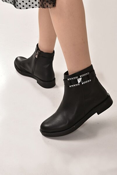 lamiashoes Günlük Siyah Chelsea Bot Toka Detayli