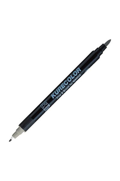 Zig Zıg Kurecolor Cartoonist Fine & Brush Marker Cnkc2200 Double Ended Manga and Graphic Marker No:c02 Cool