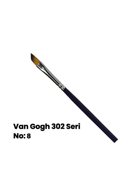 Van Gogh 302 Series Synthetic Side Cut Tip Brush No 8