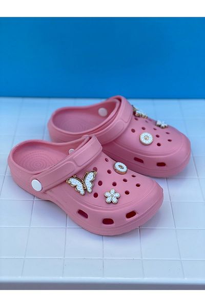 ÇOCUKÇA MODA Girl'S StyliSh Stoned CroSS Model SlipperS SandalS - Gift OrnamentS Included
