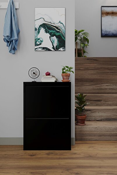 formood İkili Metal Ayakkabılık Siyah