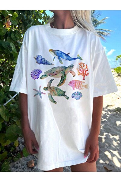 Jose Clothing Tricou alb din bumbac supradimensionat - decolteu, maneca scurt...