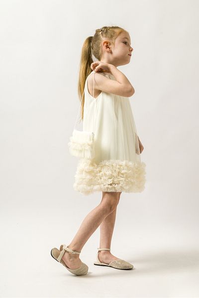 Little Pumpkin Girls' Sports Dress with Ruffled Tulle Bag, Special Occasion and Holiday Dress