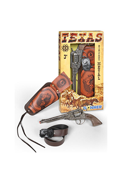 Gonher Metal Kovboy Tabancası Kapsül Patlatan Büyük Revolver Silah Seti - 27....