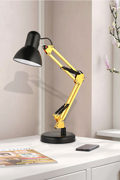 NisaLuce Angdesign Akrobat masa lambası- Altın/Siyah