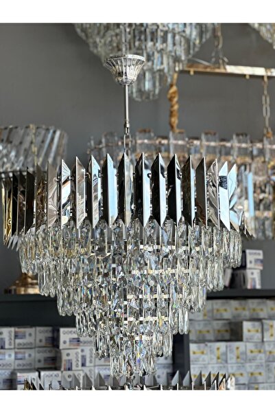 Led 60 CM KRİSTAL SALON AVİZESİ