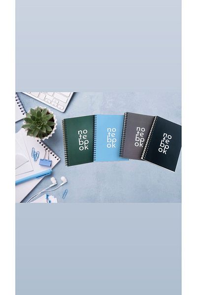ADA OFİS KIRTASİYE Spiral School Notebook 80 sheets Set of 4 - Checkered