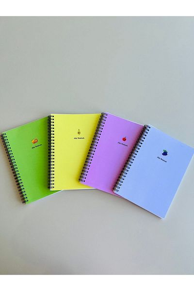 ADA OFİS KIRTASİYE Caiet școlar pe spirală 80 de coli 160 de coli Set de 4