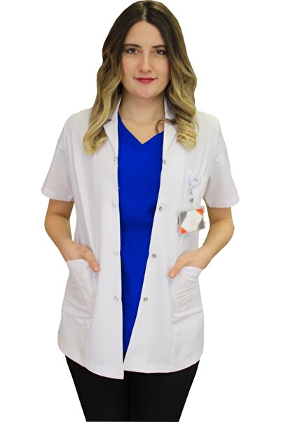 Genel Markalar Gömlek Yaka Kadın Kısa Boy   Kısa Kol Doktor Önlüğü , Öğretmen...