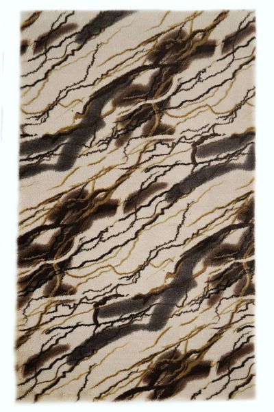 Prizma 2-Piece Non-Slip and Washable Bathroom Set - Marble (60X100) (50X60) |   Coffee