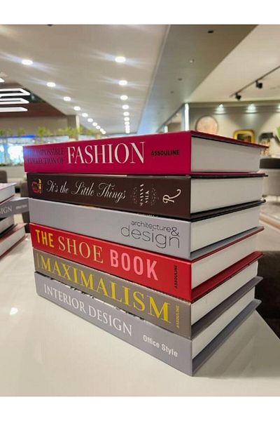CREARTHOME Colorful Decorative Book Box of 6 - 30X20X4 cm
