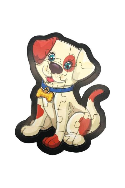 Farbu Oyuncak Wooden Dog Puzzle 16 Piece Back Face Story Puzzle