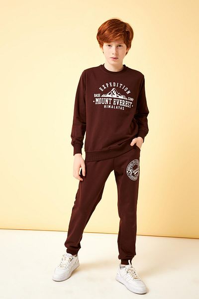 Perendi Φούτερ Expedition Printed Boy's Brown