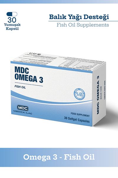 MDC زيت السمك أوميجا 3 - 30 كبسولة ناعمة (EPA، DHA)