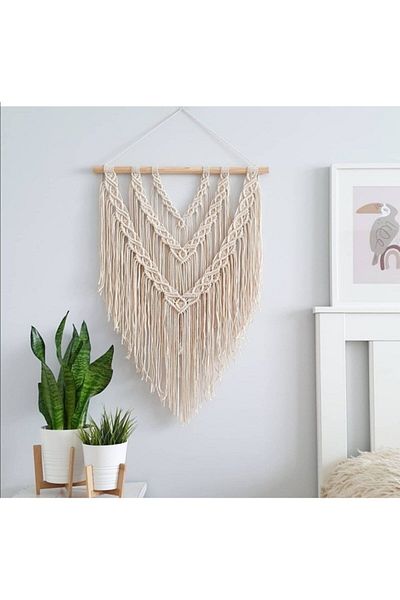 Foksan Deri Στολίδι τοίχου Macrame Κατασκευάζεται σε προσαρμοσμένο μέγεθος