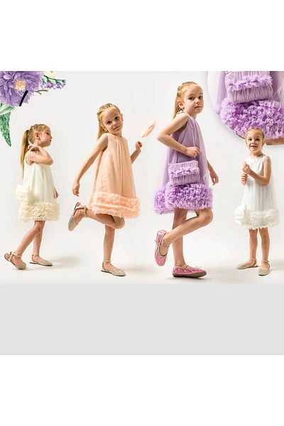 Little Pumpkin Girls' Sports Dress with Ruffled Tulle Bag, Special Occasion and Holiday Dress