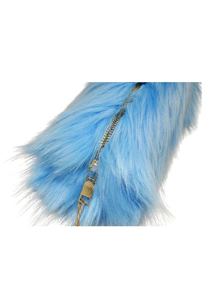 UNICUS Furry Plush Pencil Case Blue