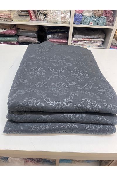 ceyizimdekor Anthracite Fleece Sofa Cover - 3 Pieces
