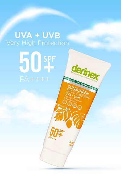 derinex SPF 50 Sunscreen - 50 ml for Oily & Acne-prone Skin