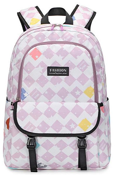Go Veform Set de genți de școală din 2 piese liliac pentru fete - Rucsac cu compartimente pentru nutriție și laptop OSÇ2203-2