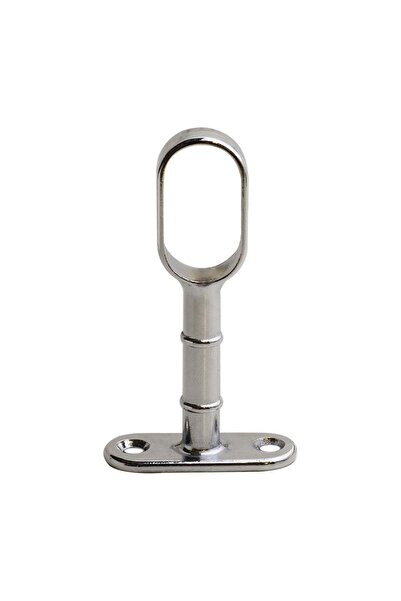 Badem10 Boru Askı Flanşı Açık Ağız Oval Dolap Içi Gardırop Elbise Askı Borusu Aparatı Boru Tutucu (2 ADET)