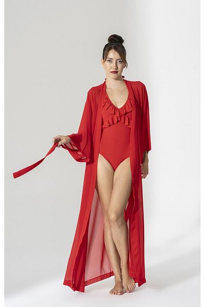 BEJ DOKU CHIFFON PAREO & KIMONO
