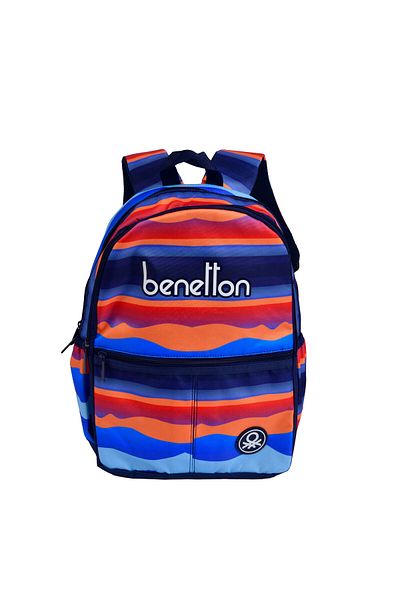 United Colors of Benetton Rucsac Benetton cu model de camuflaj pentru băiat - Albastru