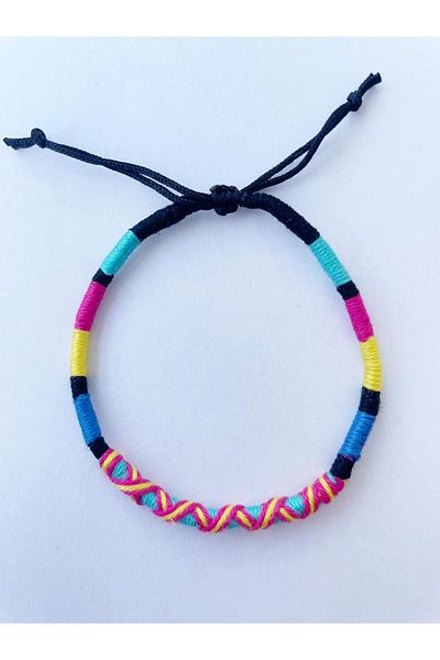 Bidüğüm Unisex Multicolor Knitted Anklet-bracelet