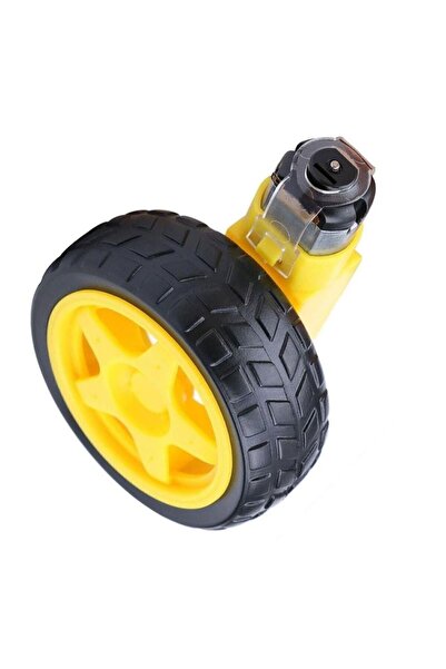 Arduino (4 Adet) Akıllı Robot Arduino 6V 250 Rpm DC Motor Ve Tekerlek Seti