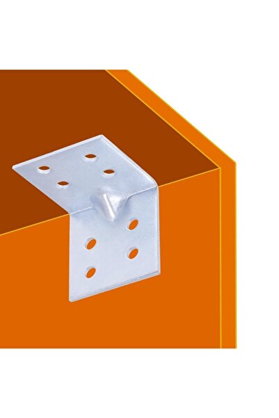 Badem10 Mobilya Eşya Dolap Deprem Sabitleyici Köşebent Bağlantı Aparatı L Demiri Gönye 40x40x40 Mm 25 Adet