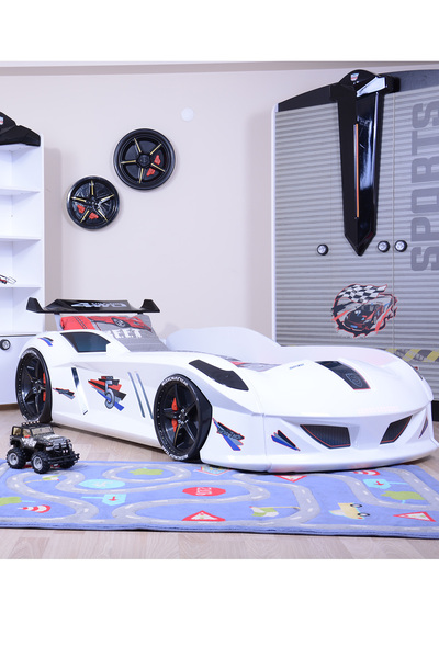 Setay Arabalı Yatak, Jaguar Arabalı Yatak Rüzgarlıklı Beyaz