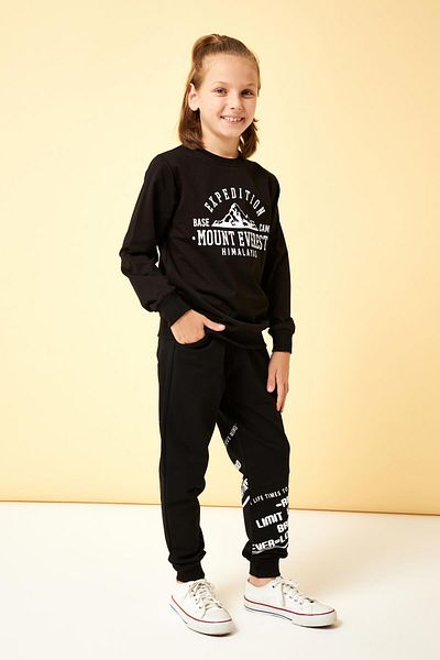 Perendi Expedition Printed Boy Sweatshirt Μαύρο
