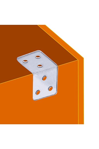 Badem10 Mobilya Eşya Dolap Deprem Sabitleyici Köşebent Bağlantı Aparatı L Demiri Gönye 35x35x30 Mm 10 Adet