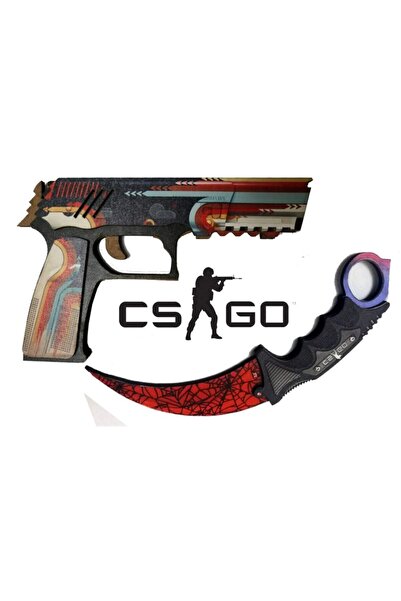 Lunarfall - Ahşap Cs-go Retrobution Örumcek 2li Oyuncak Takımı