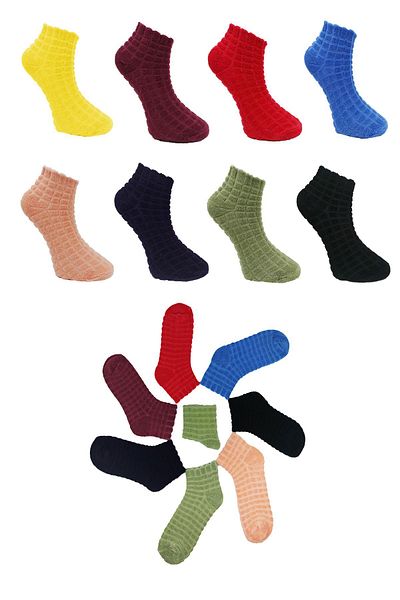 Meguca Socks Дамски зимни бамбукови чорапи със смесени цветове, изключително меки хавлиени чорапи, 4 чифта